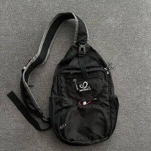 Waterfly Black Sling Backpack for Men